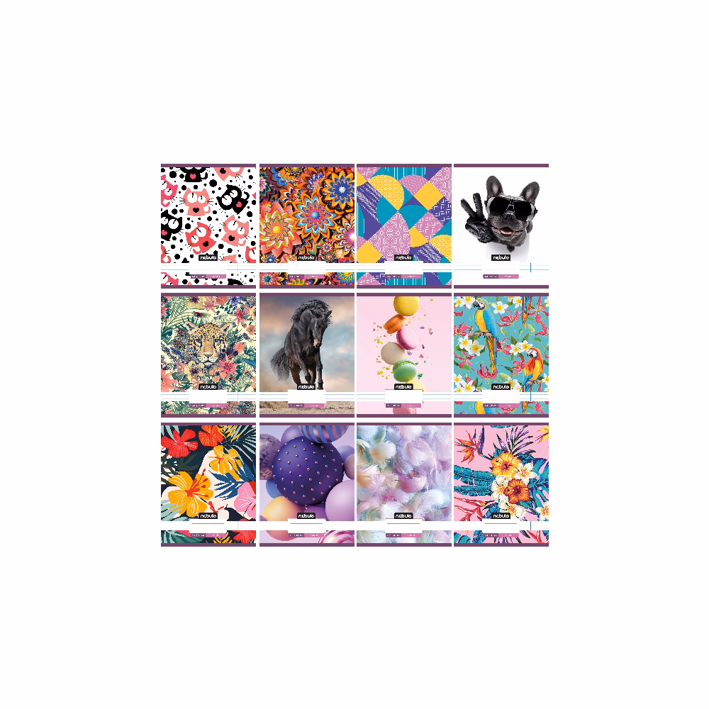 Füzet vonalas NEBULO A/4 32 lapos 81-32 L-Design 12 darabos