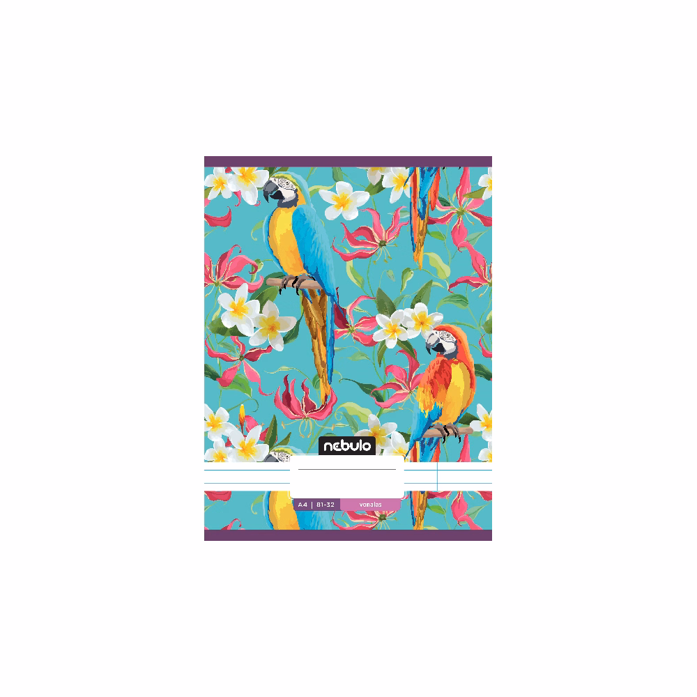 Füzet vonalas NEBULO A/4 32 lapos 81-32 L-Design 12 darabos