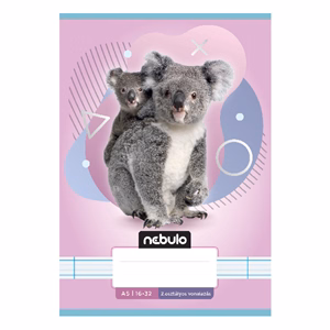Füzet vonalas NEBULO A/5 32 lapos 16-32 2. osztályos Állatok 16 darabos