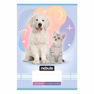 Füzet vonalas NEBULO A/5 32 lapos 16-32 2. osztályos Állatok 16 darabos