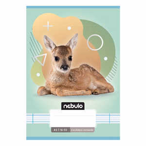 Füzet vonalas NEBULO A/5 32 lapos 16-32 2. osztályos Állatok 16 darabos