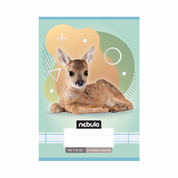 Füzet vonalas NEBULO A/5 32 lapos 16-32 2. osztályos Állatok 16 darabos