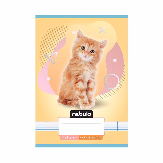 Füzet vonalas NEBULO A/5 32 lapos 16-32 2. osztályos Állatok 16 darabos