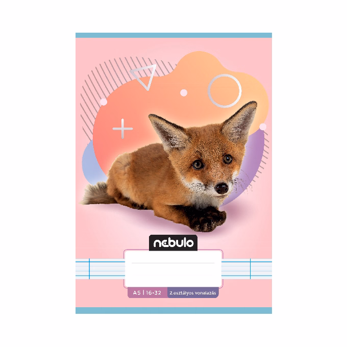 Füzet vonalas NEBULO A/5 32 lapos 16-32 2. osztályos Állatok 16 darabos