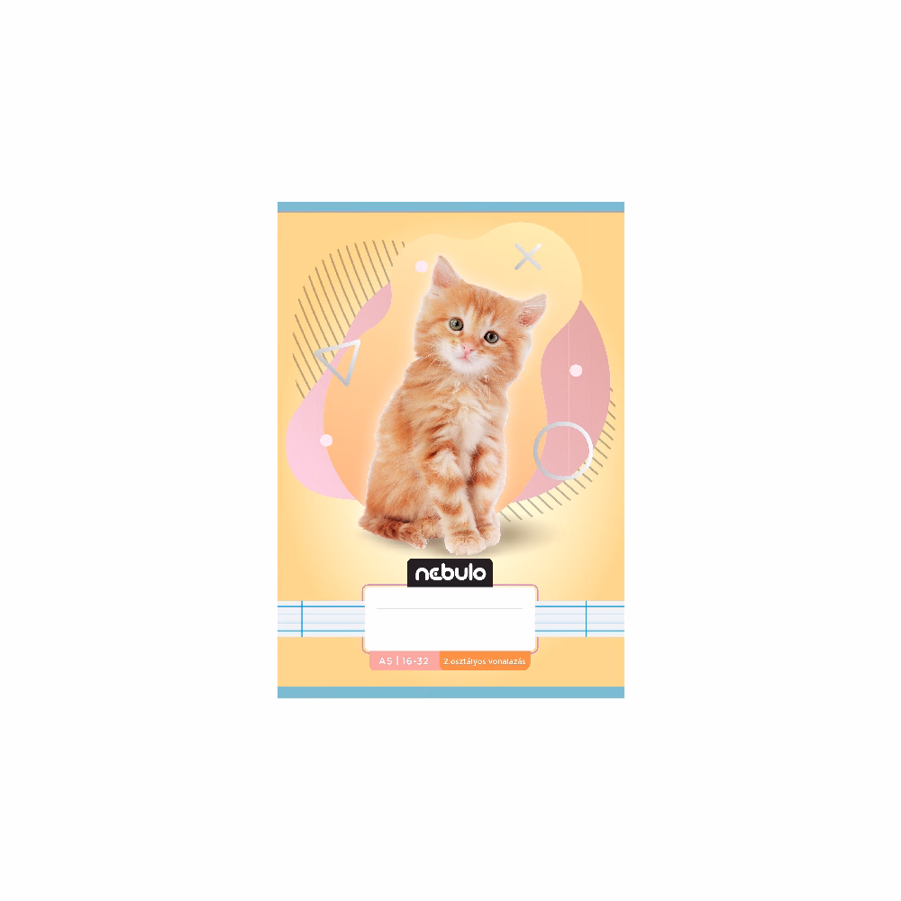 Füzet vonalas NEBULO A/5 32 lapos 16-32 2. osztályos Állatok 16 darabos