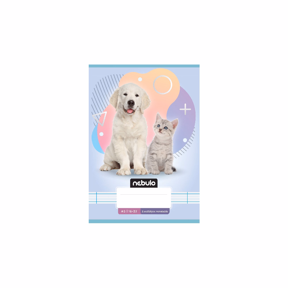 Füzet vonalas NEBULO A/5 32 lapos 16-32 2. osztályos Állatok 16 darabos