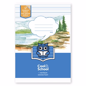 Füzet vonalas Okos Bagoly A/5 14-32 1.osztályos bekötött