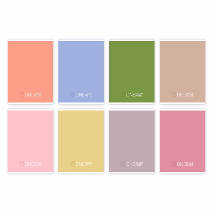 Füzet vonalas One Colour Pastel A/5 21-32 4-8.osztályos vegyes színek