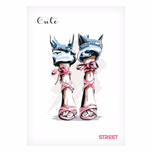 Füzet vonalas STREET A/5 54 lapos Cute