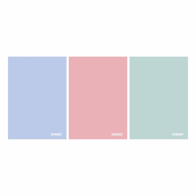 Füzet vonalas STREET A/4 42 lapos PP Pastel margóval