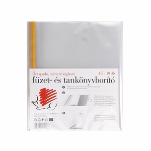 Füzetborító ICO Süni A/5 öntapadós csíkkal víztiszta 10 darabos Füzetborító ICO Süni A/5 öntapadós csíkkal víztiszta 10 darabos