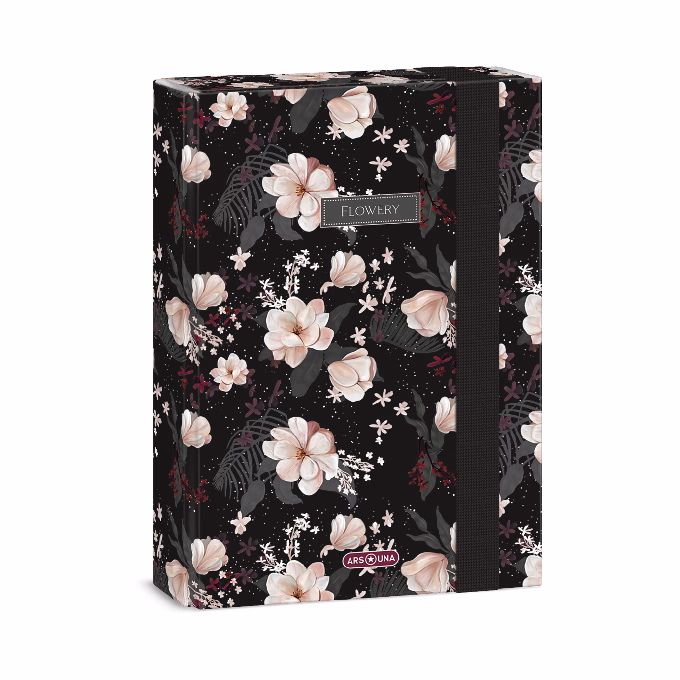 Füzetbox ARS UNA A/5 Flowery Black