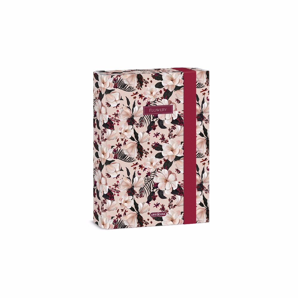 Füzetbox ARS UNA A/5 Flowery Pink