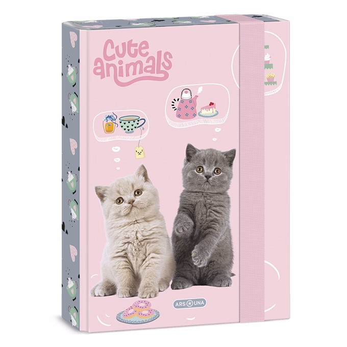 Füzetbox ARS UNA A/5 Cute Animals-Tea Party