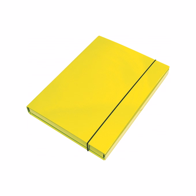 Füzetbox OPTIMA A/4 3 cm-es gerinccel sárga