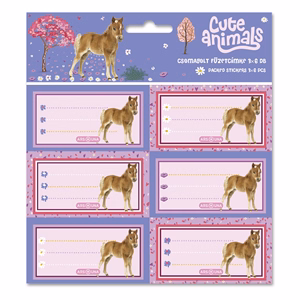 Füzetcímke ARS UNA 18 darabos Cute Animals-Horse