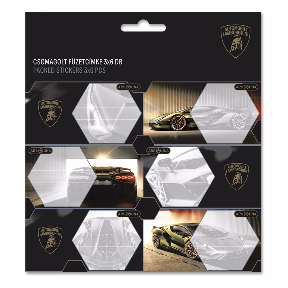 Füzetcímke ARS UNA 18 darabos Lamborghini 5522