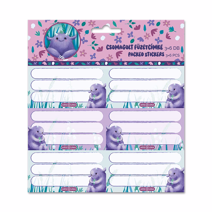 Füzetcímke ARS UNA 18 darabos Mon Mignon