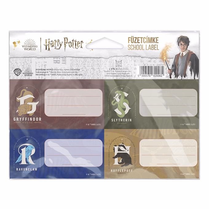 Füzetcímke HARRY POTTER 3x4 címke/csomag