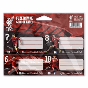 Füzetcímke LIVERPOOL 12 darabos