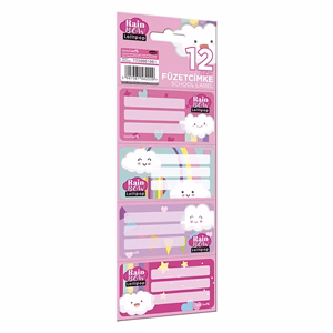 Füzetcímke LIZZYSULI 12 címke/csomag Lollipop Rainbow