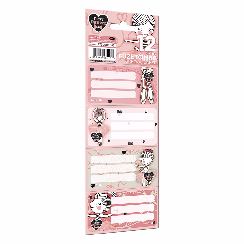 Füzetcímke LIZZYSULI 12 címke/csomag Tiny Dancer Lovely Ballerina