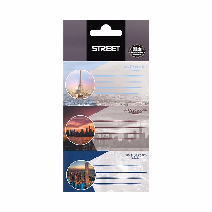 Füzetcímke STREET Around the world 9 címke/csomag