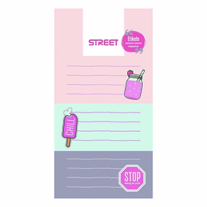 Füzetcímke STREET Good vibes 9 címke/csomag