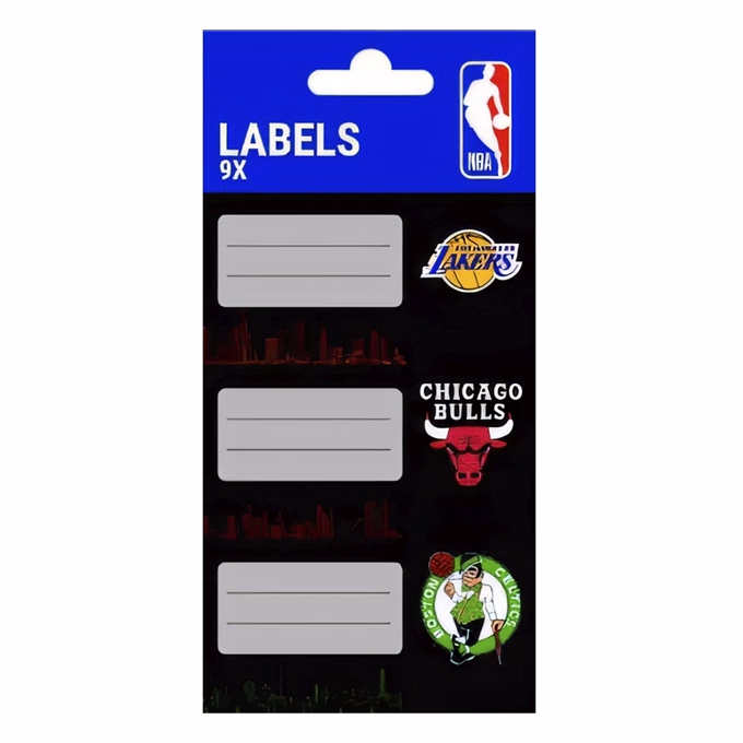 Füzetcímke STREET NBA 9 címke/csomag