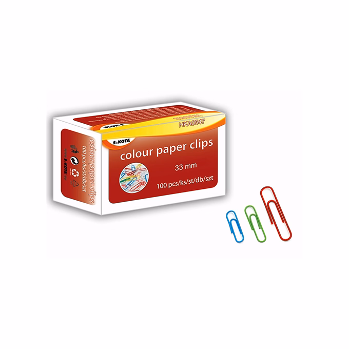 Gemkapocs 33mm kerek színes 100 darabos Gemkapocs 33mm kerek színes 100 darabos