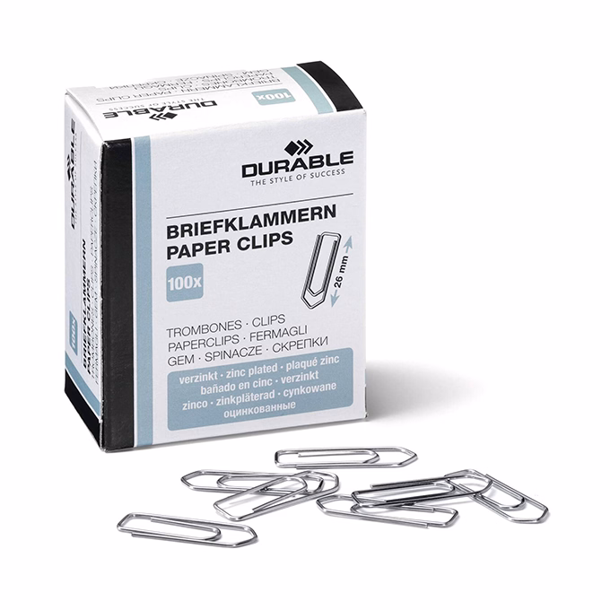 Gemkapocs DURABLE 26 mm cink 100 darabos
