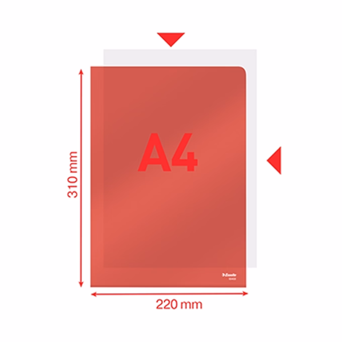 Genotherm "L" ESSELTE A/4 150 mikron luxus víztiszta piros 25 darabos