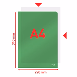 Genotherm "L" ESSELTE A/4 150 mikron luxus víztiszta zöld 25 darabos