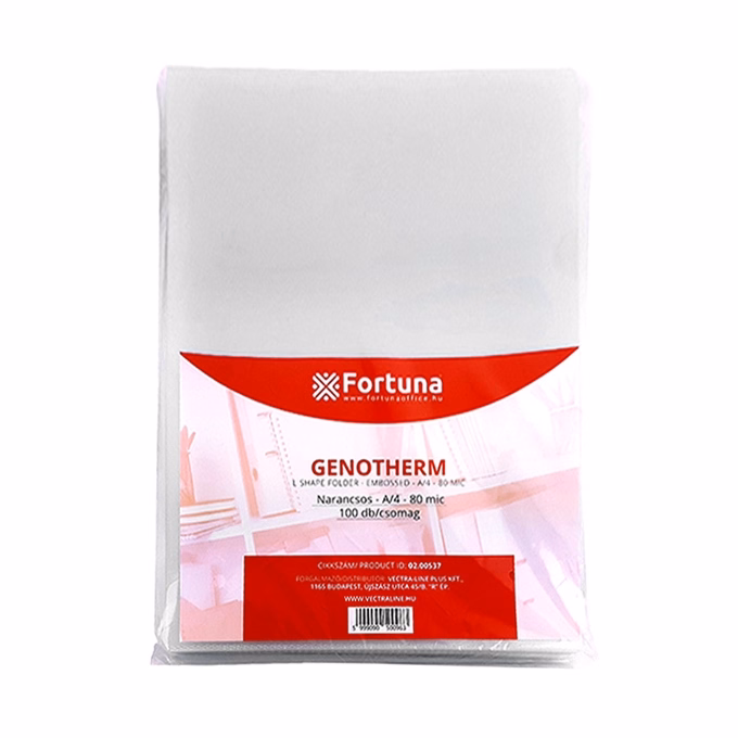 Genotherm "L" FORTUNA A/4 80 mikron narancsos 100 darabos Genotherm "L" FORTUNA A/4 80 mikron narancsos 100 darabos