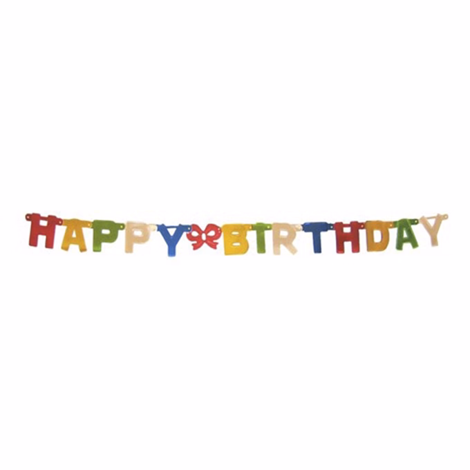 Girland JUNIOR színes papír happy birthday feleiratos 1,5 m
