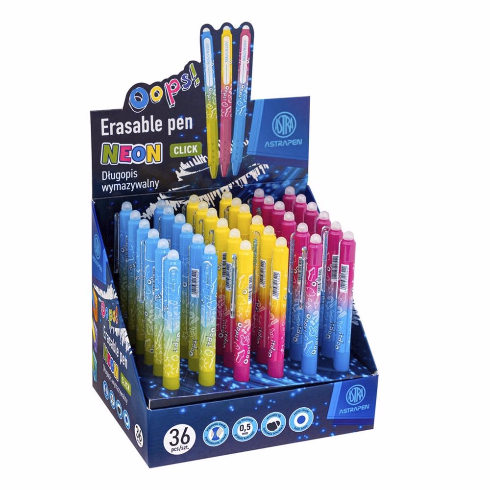 Golyóstoll ASTRA PEN Neon radírozható 0,5 mm