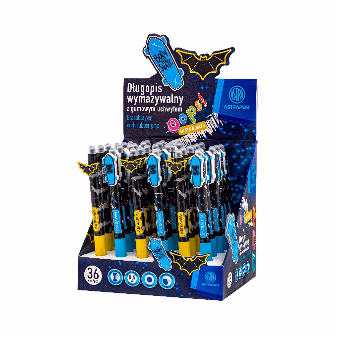 Golyóstoll ASTRA PEN radírozható Skate & Bats 0,5 mm
