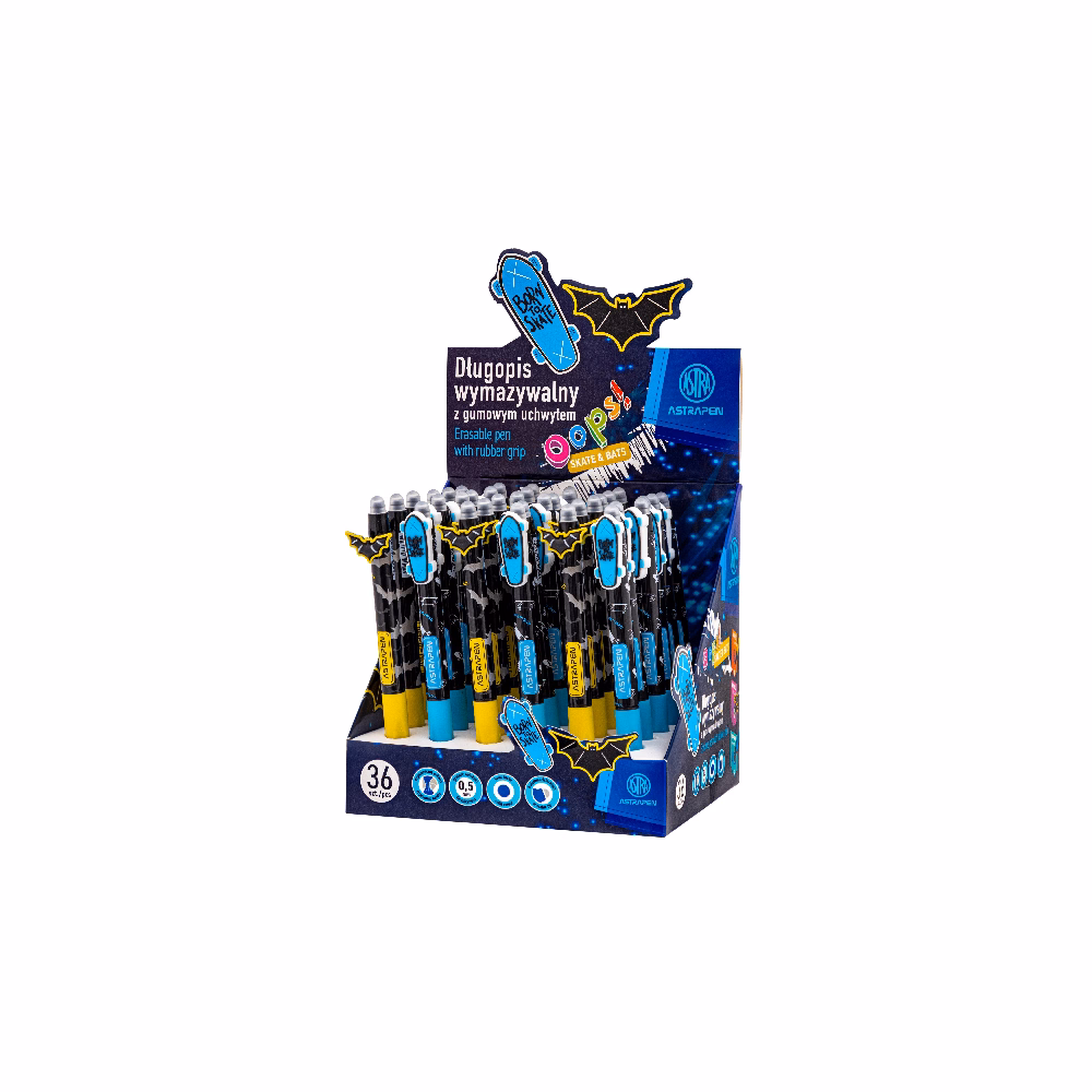 Golyóstoll ASTRA PEN radírozható Skate & Bats 0,5 mm