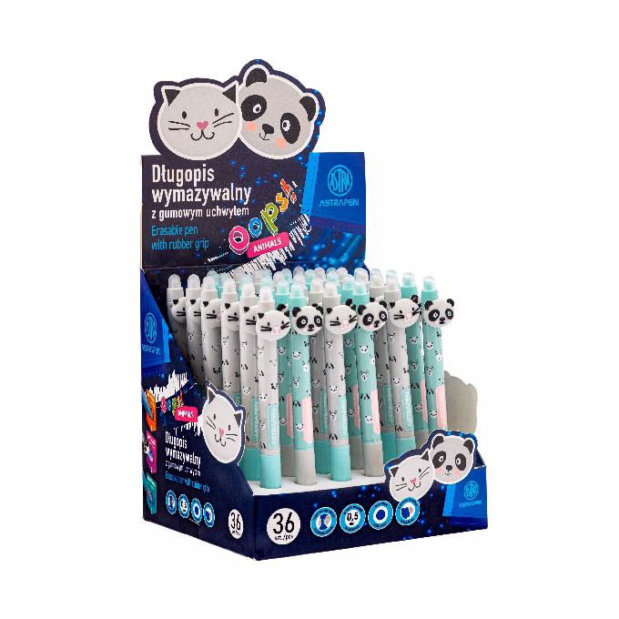 Golyóstoll ASTRA PEN radírozható animals 0,5 mm