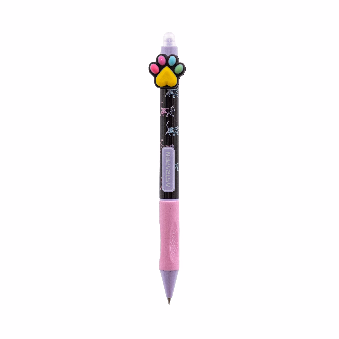 Golyóstoll ASTRA PEN radírozható cats 0,5 mm