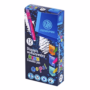Golyóstoll ASTRA PEN radírozható neon 0,6 mm