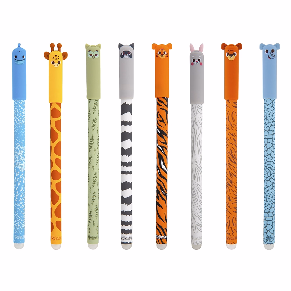 Golyóstoll COLORINO radírozható Állatok II. kupakos 0,5 mm kék írásszín