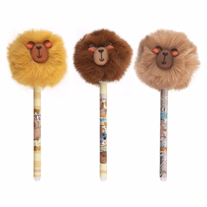 Golyóstoll COLORINO radírozható Pom Pom Capybara kupakos 0,5 mm kék írásszín