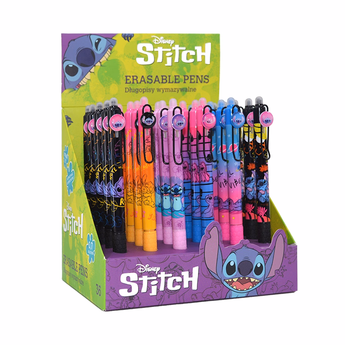 Golyóstoll COOLPACK radírozható Lilo és Stitch fekete-kék mintás