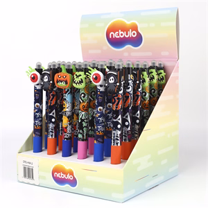 Golyóstoll NEBULO nyomógombos 0,5mm halloween 2