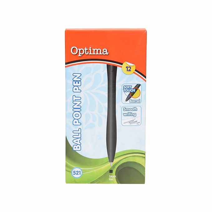 Golyóstoll OPTIMA nyomógombos 521 fekete