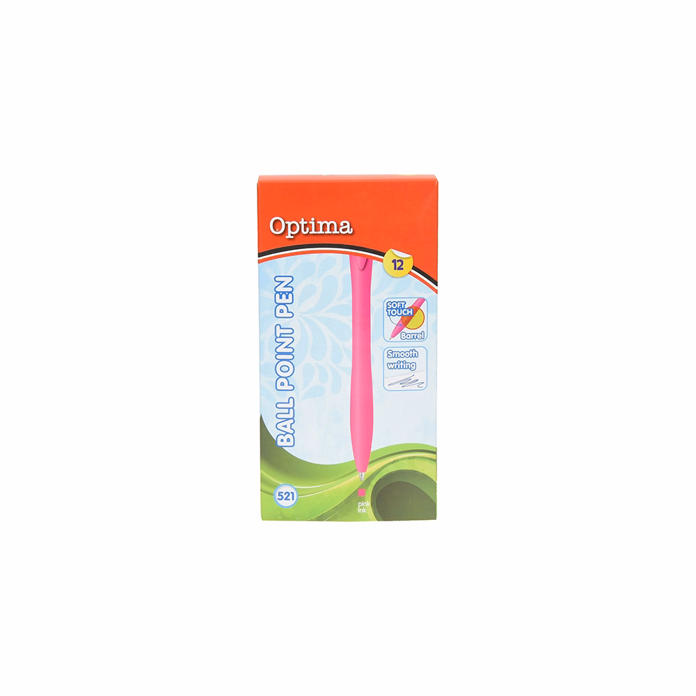 Golyóstoll OPTIMA nyomógombos 521 pink