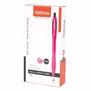 Golyóstoll OPTIMA nyomógombos 521 pink