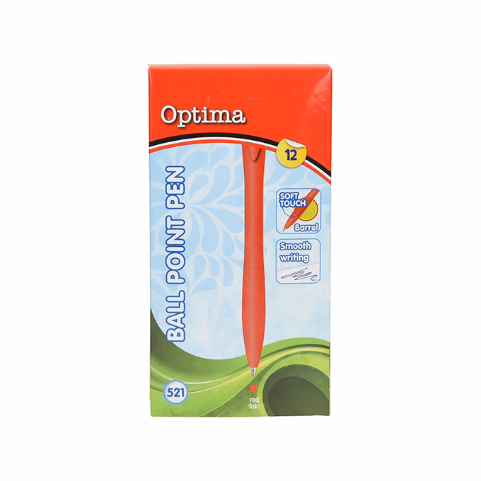 Golyóstoll OPTIMA nyomógombos 521 piros Golyóstoll OPTIMA nyomógombos 521 piros