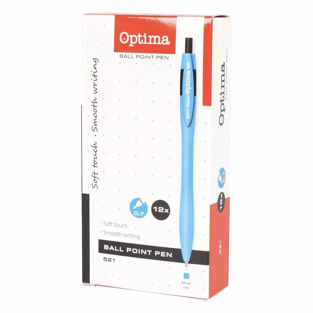 Golyóstoll OPTIMA nyomógombos 521 v.kék